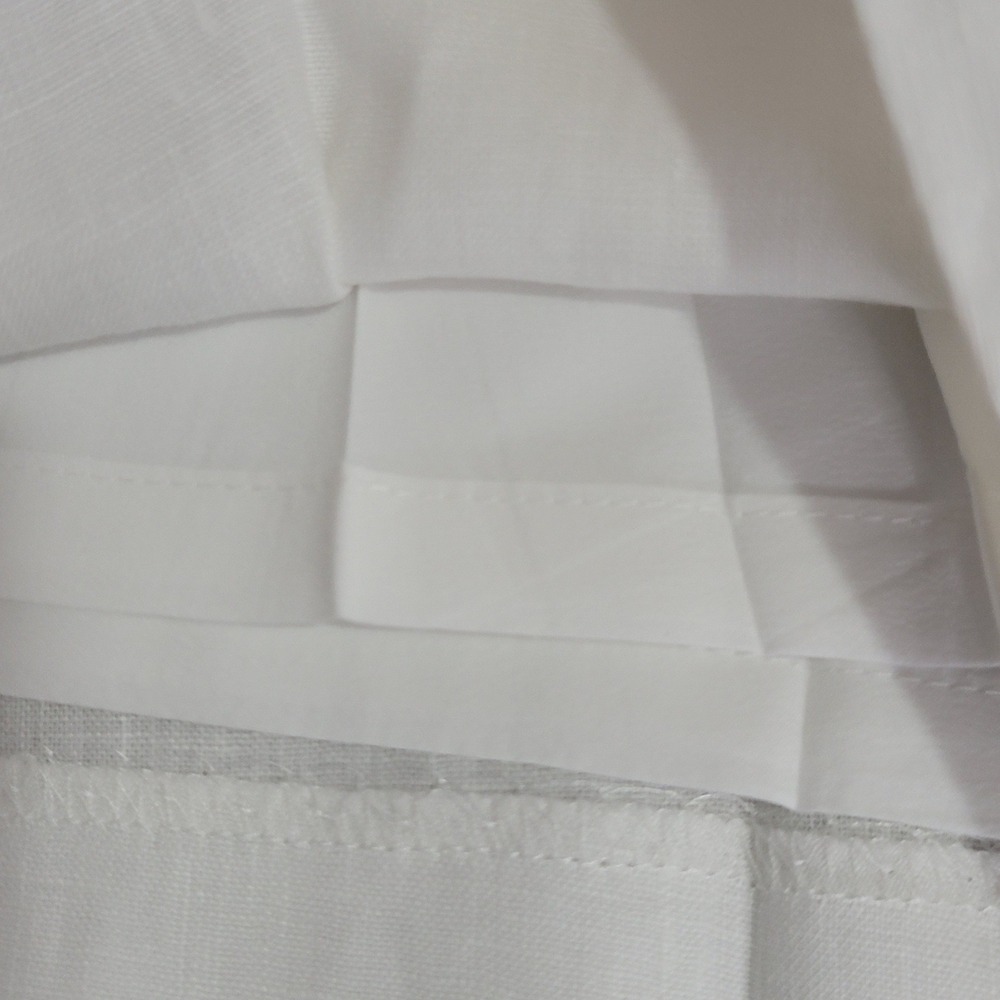 Talbots Windsor Curvy Pants Womens 12P White Linen Straight Leg Coastal Preppy - Picture 9 of 11
